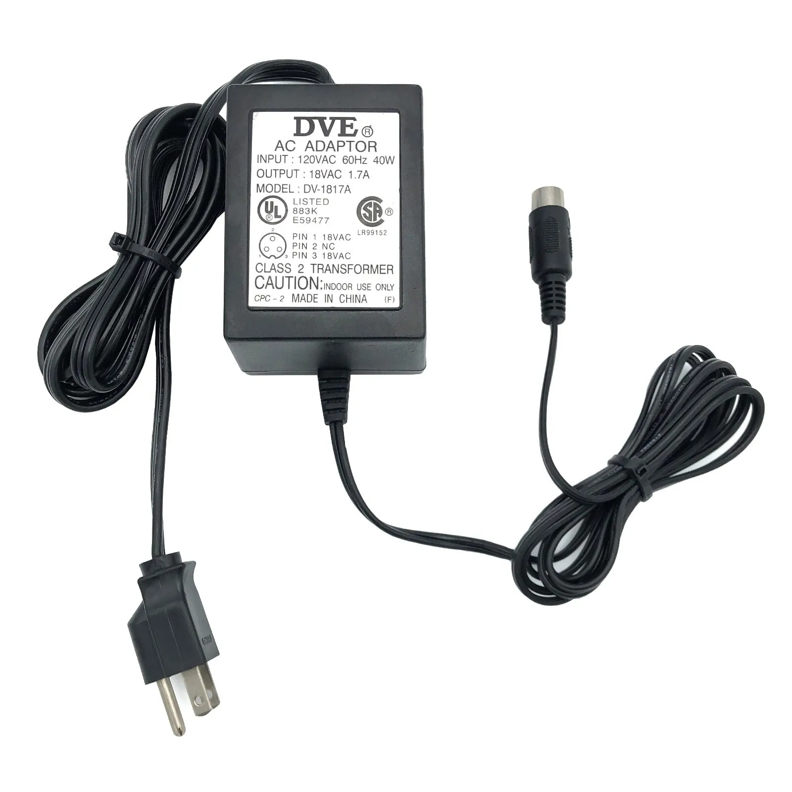 100% Brand New & High Quality DVE 18VAC 1.7A 30W AC Adapter DV-1817A Power Supply Charge 100% Brand New & High Quality DVE 18VAC 1.7A 30W AC Adapter DV-1817A Power Supply Charge